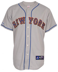 Custom Women's New York Mets Road Jersey - Gray Replica