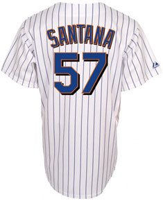 Johan Santana home, road and alternate jerseys