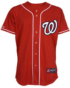 Nationals alternate red replica jersey