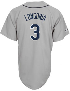 Evan Longoria home, road and alternate jerseys