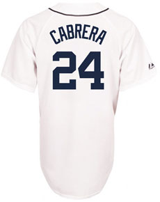 Miguel Cabrera home and road jerseys