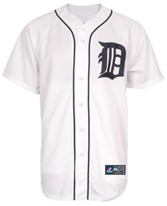 Majestic MLB Detroit Tigers Home Replica Baseball Women's Jersey, White