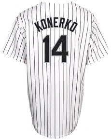 Paul Konerko home, alternate and retro jerseys