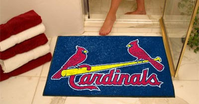 Cardinals bathroom mat