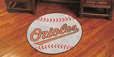 Orioles baseball floor mat