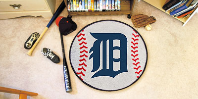 Tigers baseball floor mat