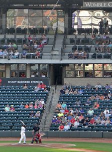 BB&T Ballpark grandstand, press box and club level