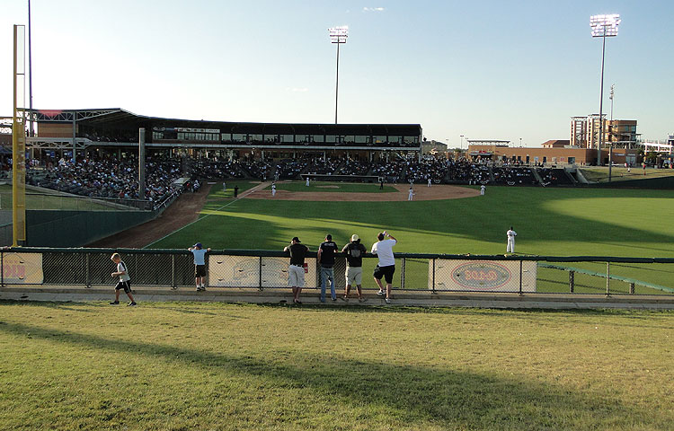 Citibank Ballpark has an expansive berm that surrounds the outfield and hems in a 5,000-seat grandstand