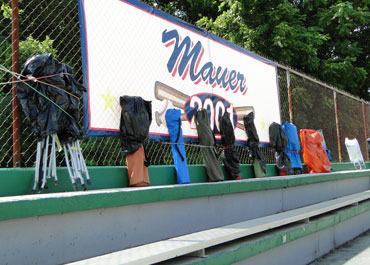 Brought from home seating that stays inside of Joe O'Brien Field