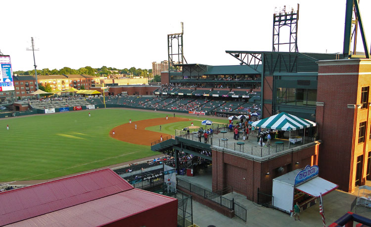 Overlooking AutoZone Park in Memphis