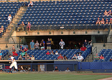 One of two large portals at State Mutual Stadium