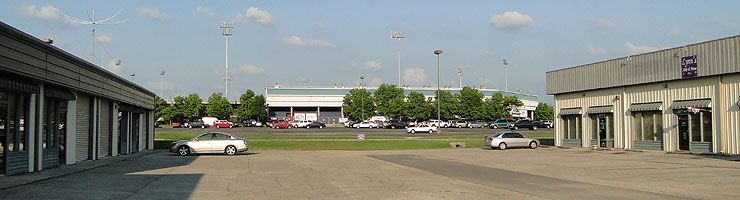 Joe Davis Stadium, as seen from an office park near it
