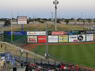 The left field corner at Citibank Ballpark