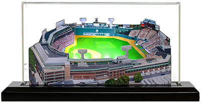 Fenway Park model in lighted display case