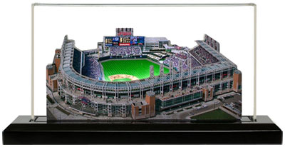 Progressive Field model in lighted display case