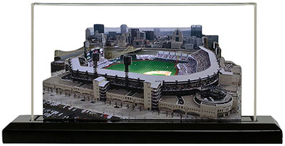 PNC Park model in lighted display case