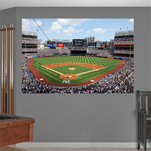 Yankee Stadium mural on wall