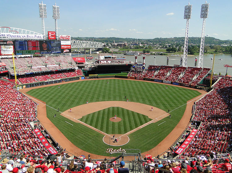 Great American Ballpark home of the Cincinnati Reds filled with