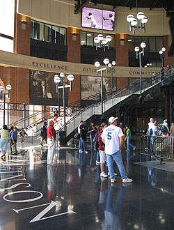 The Jackie Robinson Rotunda was designed to awe and inspire