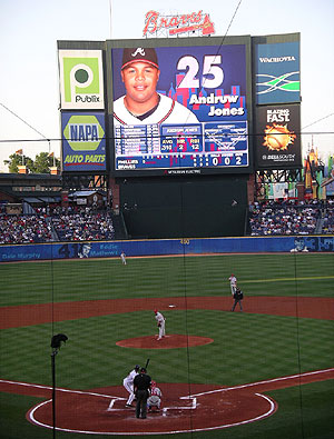 Turner Field's video scoreboard