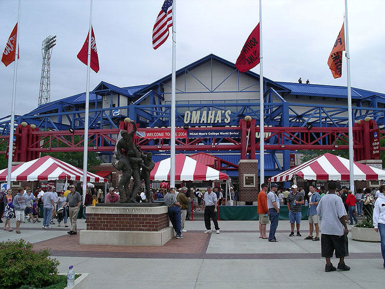 The exterior of Rosenblatt Stadium