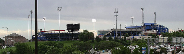 Approaching Rosenblatt Stadium on 13th Street