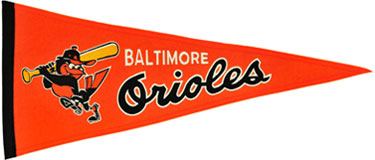 Orioles retro pennant