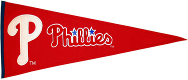 PHILADELPHIA PHILLIES VINTAGE 1990'S PENNANT - DEADSTOCK