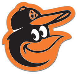 Baltimore Orioles bird head logo pin