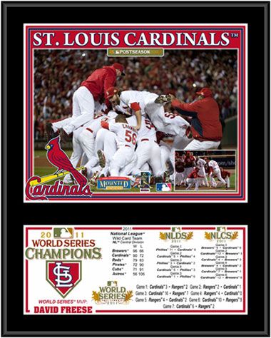 St. Louis Cardinals uniform evolution plaqued poster – Heritage