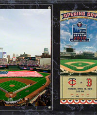 Target Field Opening Day ticket plaque