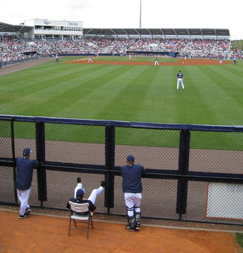 View from the Rays bullpen