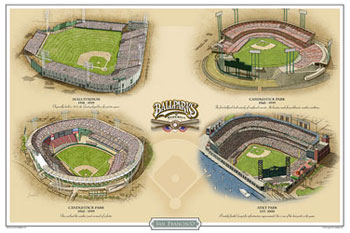 San Francisco ballparks poster