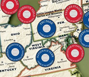 Major League Ballparks Scratch Off Chart