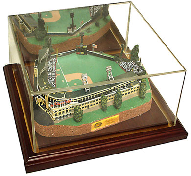 Crosley Field replica inside of display case