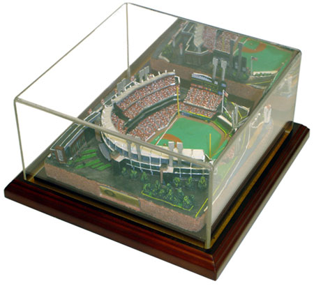 Great American Ballpark replica inside of display case