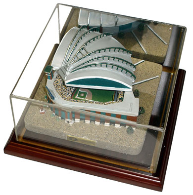 Miller Park replica inside of display case