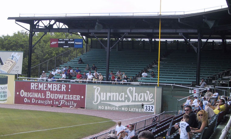 Right field grandstand at Rickwood Field