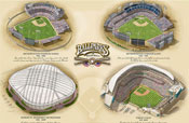 Minnesota ballpark art poster