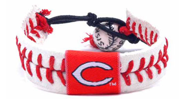 Reds baseball seam bracelet