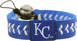 Royals team color baseball seam bracelet