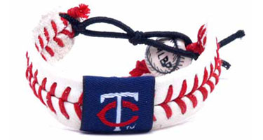 Twins baseball seam bracelet