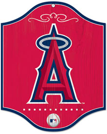 Angels wooden logo sign