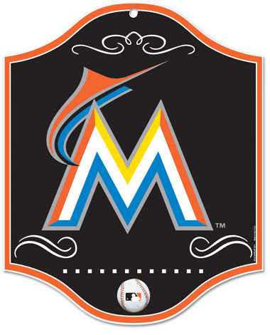 Miami Marlins wood sign