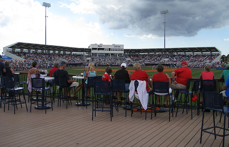 View from the outfield boardwalk at Charlotte Sports Park