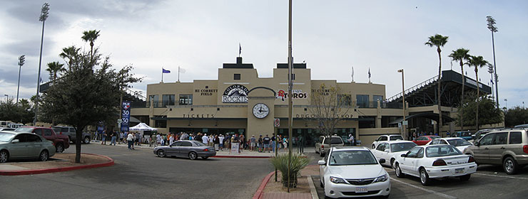 The main exterior of Tucson's Hi Corbett Field