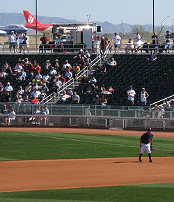 Planes, mountains and Indians are a common sight at Goodyear Ballpark