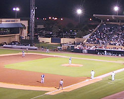 Prior to 2003, the Tigers bullpen was between the grandstand and two-story building down the first base line