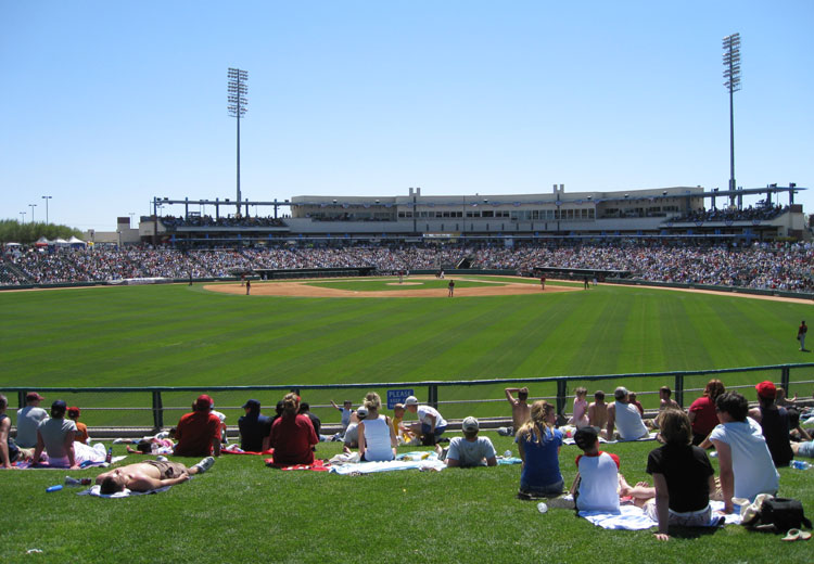 View from the berm at Tucson Electric Park