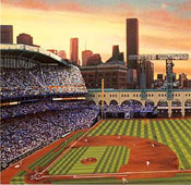 Houston Astros ballpark lithograph